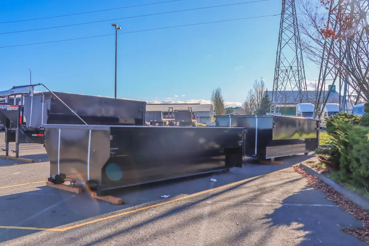 Roll-off dumpster ready for waste disposal at job site for Estate Cleanout Dumpster Rental in Cobleskill